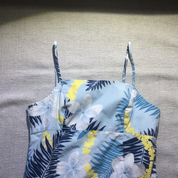 Roxy blue/white/yellow cotton dress size small - Picture 3 of 10